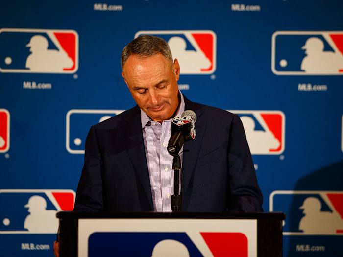Rob Manfred looking disappointed